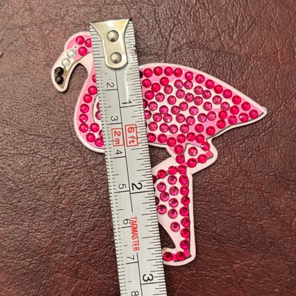 Pink Rhinestone Flamingo Magnet - Picture 3 of 3